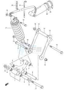 GSX-R1100W (E28) drawing REAR CUSHION LEVER (MODEL S T V W)