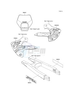 KLX 300 A [KLX300R] (A2-A6) [KLX300R] drawing DECALS-- KLX300-A3- -