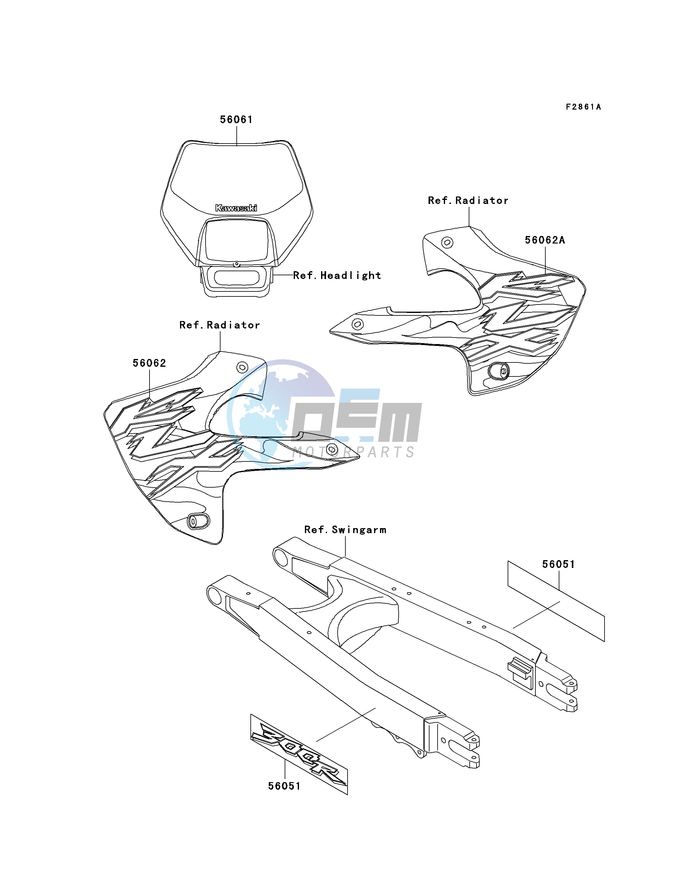 DECALS-- KLX300-A3- -