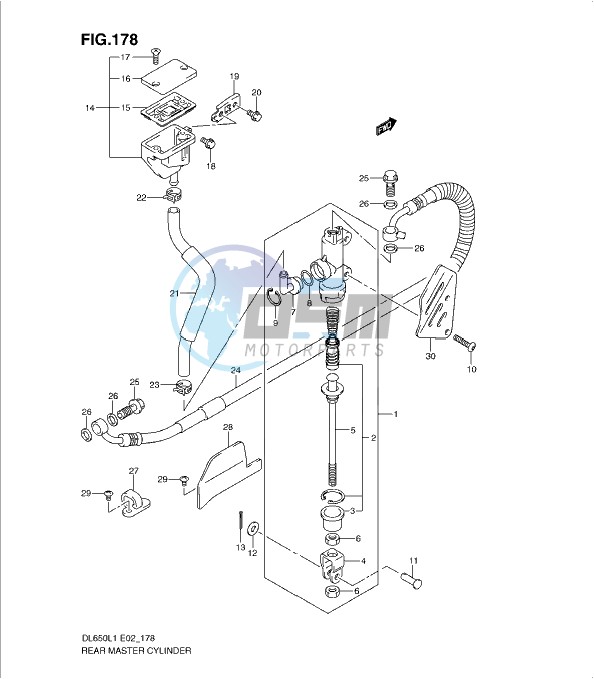 REAR MASTER CYLINDER (DL650L1 E19)