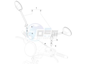 GTS 125 4T 3V ie Super (APAC) (RK, VT) drawing Driving mirror/s