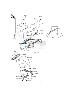 NINJA ZX-6R ZX600RFF FR GB XX (EU ME A(FRICA) drawing Seat