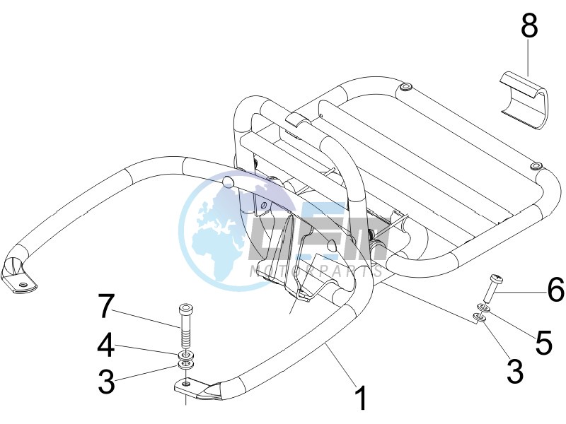 Rear luggage rack