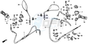 SFX50MM drawing HANDLE LEVER/SWITCH/CABLE (1)