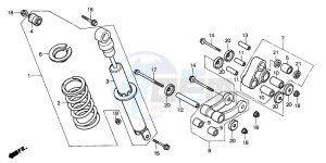 XR100R drawing REAR CUSHION