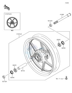 Z1000 ZR1000JHF XX (EU ME A(FRICA) drawing Front Hub