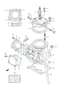 RM250 (E28) drawing CYLINDER (MODEL K L)