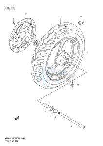 VZ800 (E3-E28) MARAUDER drawing FRONT WHEEL