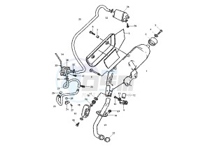 YP E MAJESTY 125 drawing EXHAUST