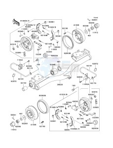 KAF 620 E [MULE 3010 4X4] (E6F-E8F) E6F drawing REAR HUBS_BRAKES