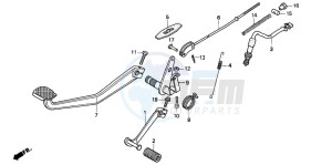 CB250 TWO FIFTY drawing PEDAL