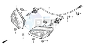 TRX350FE FOURTRAX ES drawing HEADLIGHT