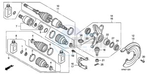 TRX420FEA Europe Direct - (ED / 4WD) drawing FRONT KNUCKLE (4WD)