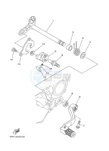 YZ250 (1SSH 1SSJ 1SSK 1SSL 1SSL) drawing SHIFT SHAFT