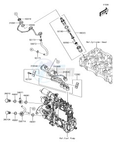 MULE PRO-DXT KAF1000BHF EU drawing Fuel Injection