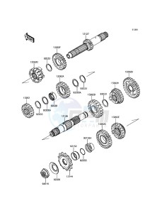 KLX450R KLX450AFF EU drawing Transmission