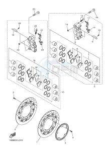 YZF-R1 YZF-R1E 998 R1 (2SG3) drawing FRONT BRAKE CALIPER