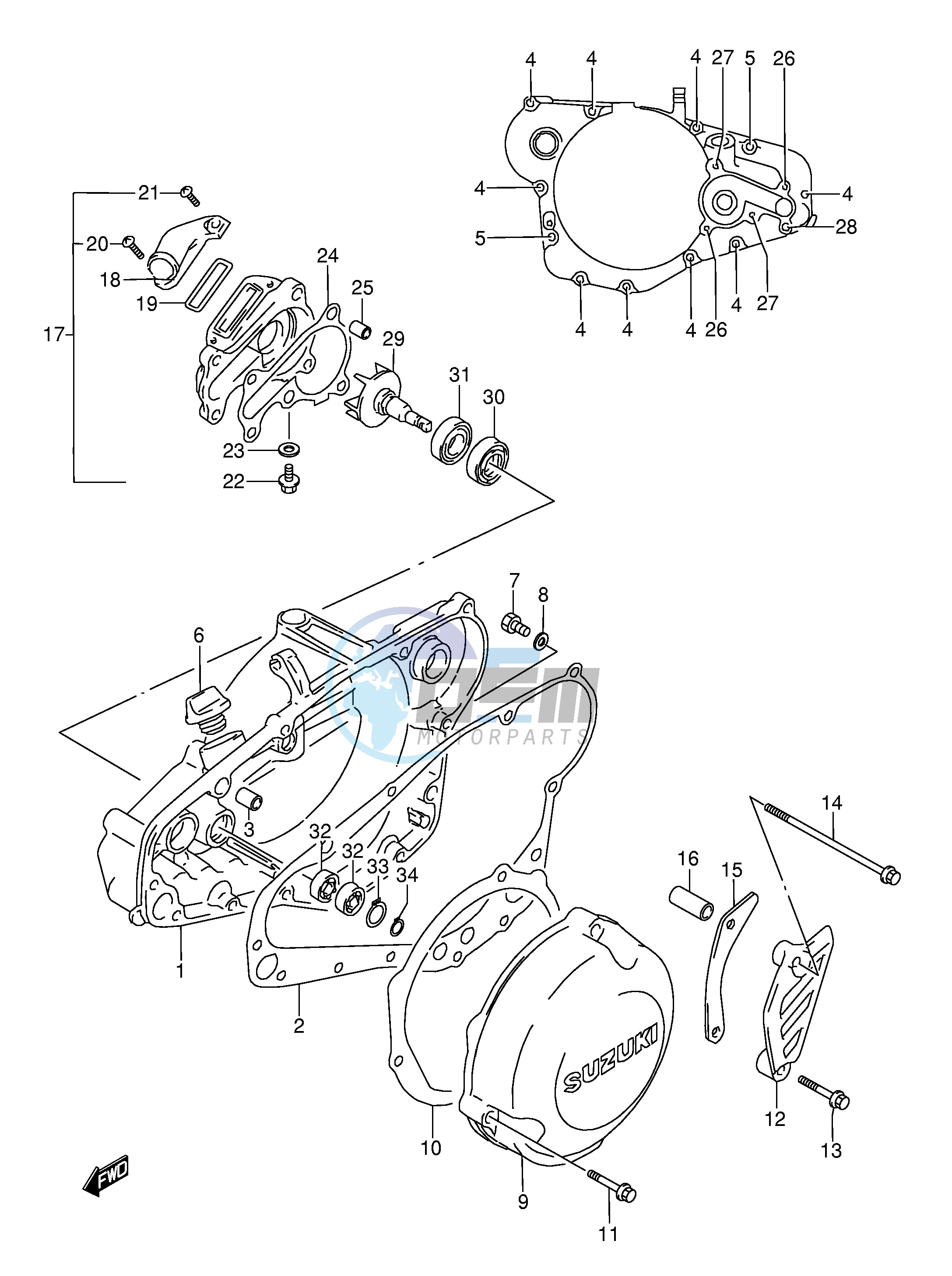 CRANKCASE COVER (MODEL K)