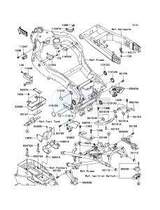 ZZR1200 ZX1200-C4H XX (EU ME A(FRICA) drawing Frame Fittings