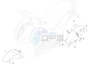 Liberty 50 iGet 4T 3V-2015-2017 (EMEA) drawing Wheel housing - Mudguard