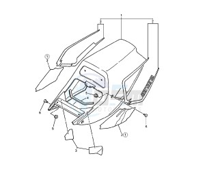 YZF SP 750 drawing SIDE COVER