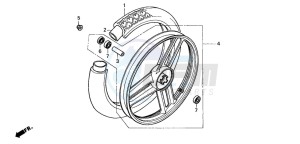 PK50SM drawing FRONT WHEEL