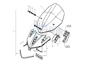 X9 EVOLUTION 500 drawing Windshield