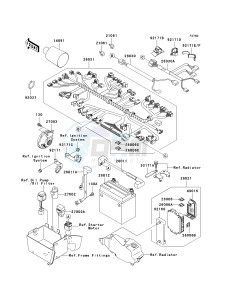 VN 1600 B [VULCAN 1600 MEAN STREAK] (B6F-B8FA) B6F drawing CHASSIS ELECTRICAL EQUIPMENT