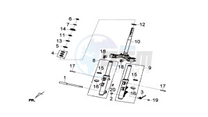 JOYMAX 125 drawing FRONT FORK/ STEERING HEAD BEARING / FRONT FORK