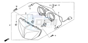 CBF600N drawing HEADLIGHT (CBF600S/SA)