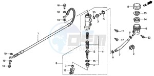 CR250R drawing RR. BRAKE MASTER CYLINDER