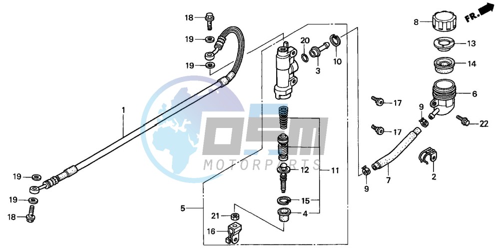 RR. BRAKE MASTER CYLINDER