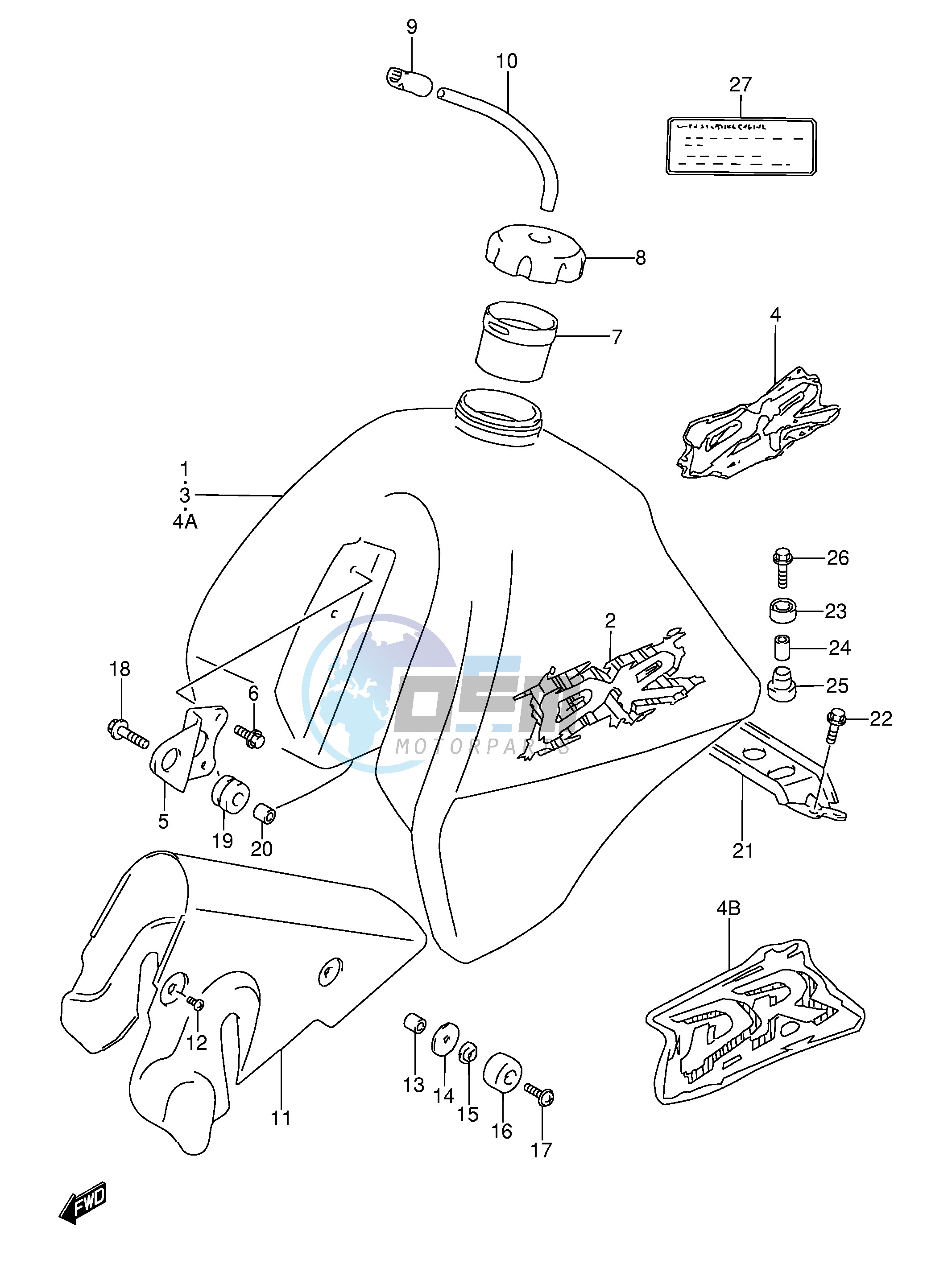 FUEL TANK (MODEL R S T)