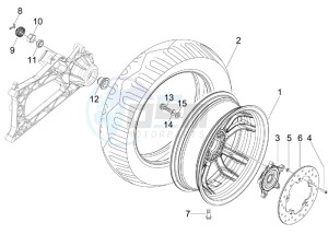 MP3 500 rl Sport business drawing Rear Wheel