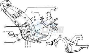 Skipper 125 4t drawing Chassis - Central stand