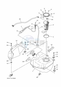 YFM700FWAD YFM70GPLK (B4F3) drawing FUEL TANK