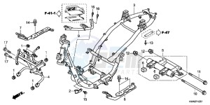 WW125EX2C drawing FRAME BODY (WW125EX2C/EX2D/EX2E/D)