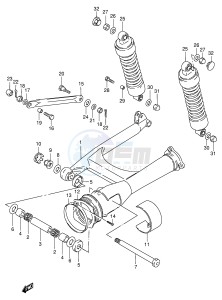 VS600GL (E2) INTRUDER drawing REAR SWINGING ARM