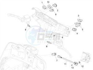 GTS 300 SUPER HPE 4T 4V IE ABS E4 (NAFTA) drawing Selectors - Switches - Buttons