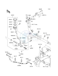 VN 900 D[VULCAN 900 CLASSIC LT] (6F-9F) D9F drawing REAR MASTER CYLINDER