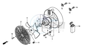 TRX350TE FOURTRAX 350 ES drawing COOLING FAN KIT