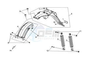 HD 2 125i drawing REAR FENDER /REAR SUSPENSION