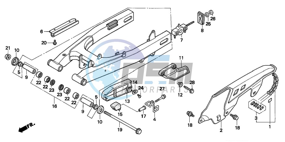 SWINGARM/CHAIN CASE