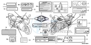 CBR1000RAG CBR1000 - Fireblade ABS Europe Direct - (ED) drawing CAUTION LABEL