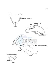 ER-6f ABS EX650DBF GB XX (EU ME A(FRICA) drawing Decals(M.S.Black)