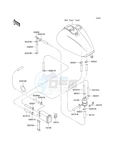 VN 1500 D[VULCAN 1500 CLASSIC] (D1-D2) [VULCAN 1500 CLASSIC] drawing FUEL EVAPORATIVE SYSTEM