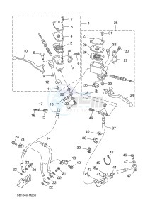 YP400R X-MAX 400 X-MAX 400 (1SD1 1SD1 1SD1) drawing FRONT MASTER CYLINDER