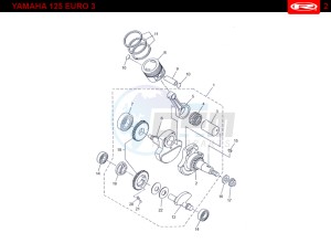 RS2-125-MATRIX-RED drawing PISTON - CRANKSHAFT  EURO3