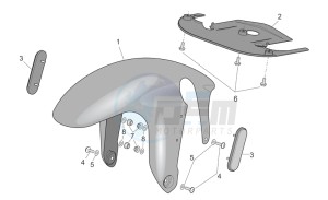 RSV 2 1000 drawing Front body - Front mudguard