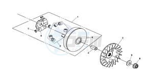 QUAD LANDER 300S ENTRY drawing CLUTCH / V BELT